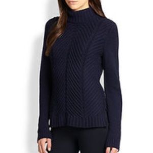 Vince. Turtleneck Cable Knit Wool Sweater